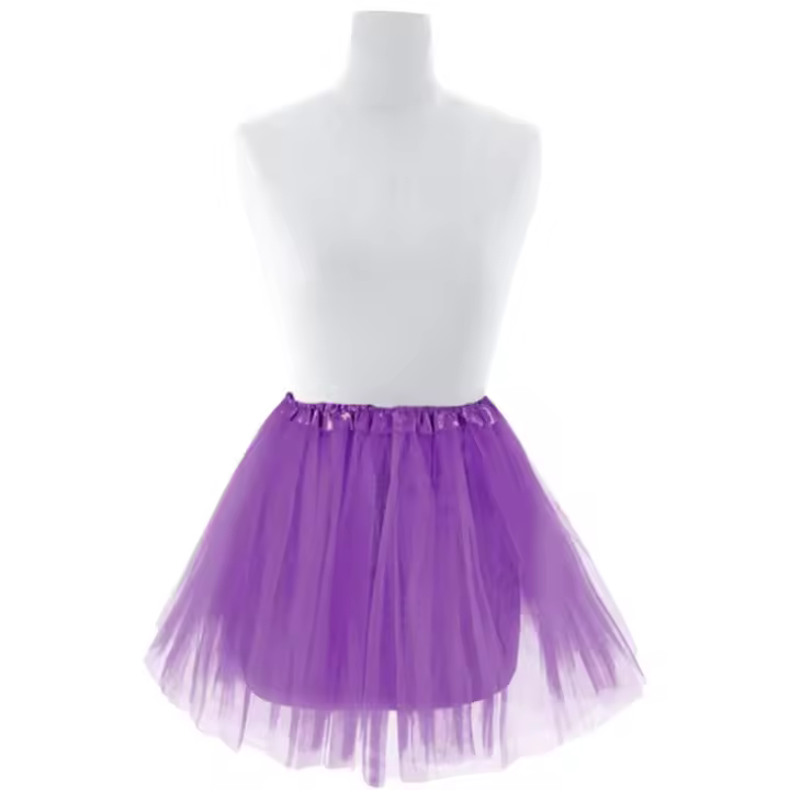 Festëën® Falda elástica violeta - Tutú  Talla adulto (40cm) e infantil (30cm)  Complemento fiesta, carnaval, halloween - Festëën® - 1