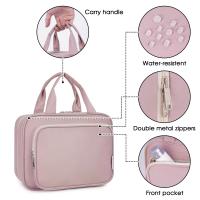 SSITO Neceser de viaje Colgante para Mujer, Organizer de accesorios de maquillaje, color empolvado Pink-Tamaño median - details 1