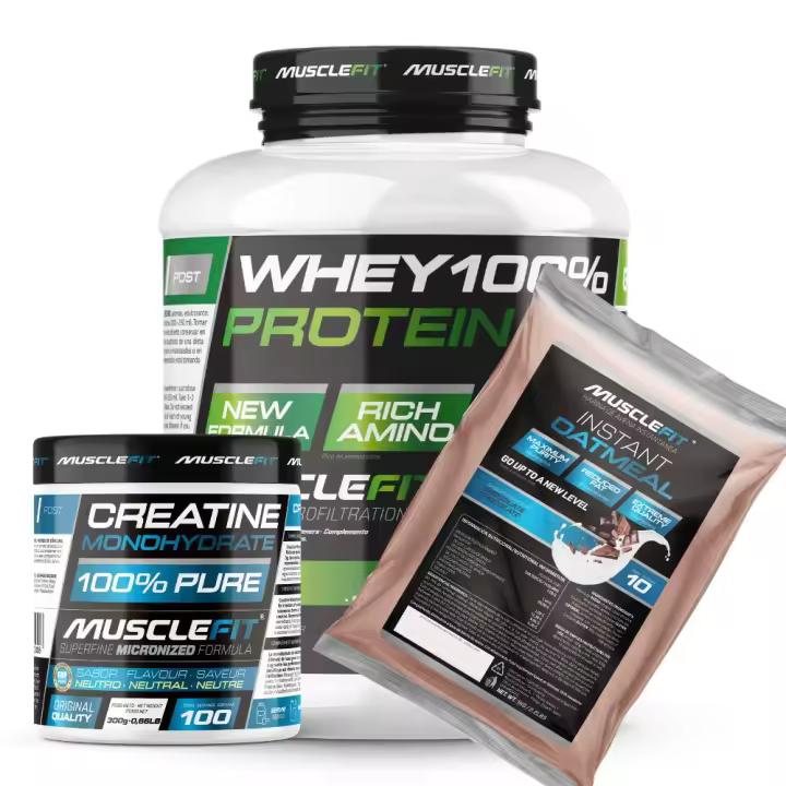 PACK MUSCLEFIT WHEY 2kg + Creatina 300g + Avena 1kg│MUSCLECULT│Mas musculos - 1