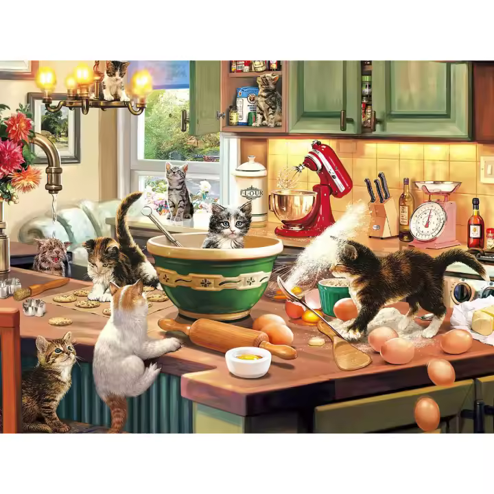 Rompecabezas De Gato Para La Cocina 1000 Piezas Juego Educativo Para Adultos Y Niños Decoración Del Hogar Divertido Y Desafiante - 1
