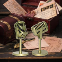 Micrófono Retro De Plástico Para Fiestas Y Decoración Del Hogar Adorno Clásico Para Presentaciones En Vivo Figura De Ornitología - details 5