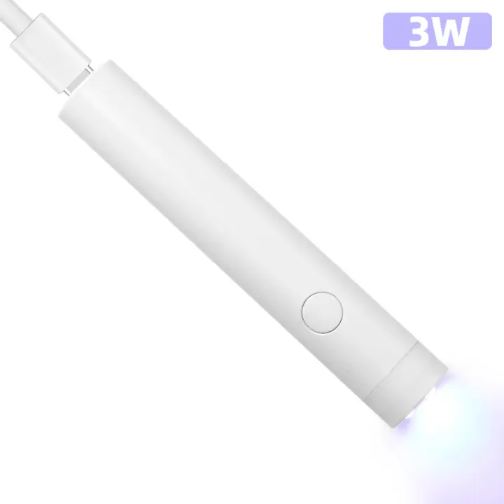 Lámpara Portátil Para Uñas Mini Secado Rápido USB Secadora De Uñas LED UV Mini Flashlight Pen De ABS Recargable 20*20*118mm - 1