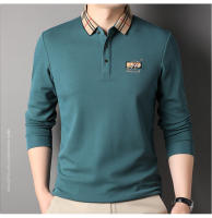 Camisa Polo De Lujo Para Hombre Con Bordado Estilo Casual Primavera Otoño Cuello Redondo Manga Larga Moda Negocios Paul - details 16