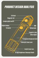 Linterna LED Recargable Super Brillante Con Banco De Energía Y Imán Para Camping Al Aire Libre Y Emergencias - details 2