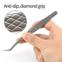 Aguja Para Pestañas LAGEE De Acero Inoxidable 420 Con Agarre De Diamante De Lujo Precisión En Volumen Para Maquillaje De Cejas - details 1