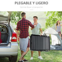 Outsunny Tumbona Plegable Tumbona Jardín Exterior con Respaldo Ajustable Reposacabezas Acolchado Bolsillo Lateral y Estructura de Acero 185x58x30 cm Gris - details 5