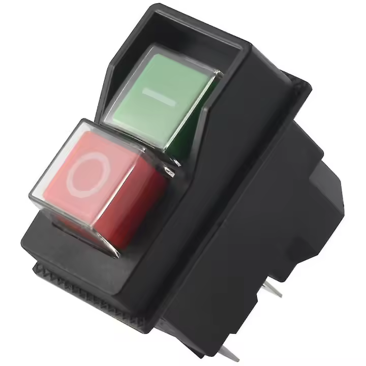 Interruptor pulsador electromagnético impermeable de 5 pines Kjd17, 220-240 V, bobina magnética de seguridad. - 1