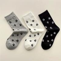 Calcetines Casuales Para Mujer Con Patrón De Dibujos Animados De Perro Cómodos Absorbentes De Sudor Transpirables De Cuello Redondo Talla Media - details 7