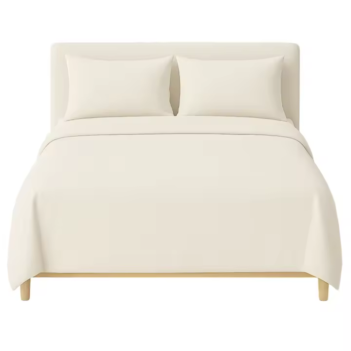 Scalpers Home Juego de Cama - 4 Piezas 100% Algodón Beige para un Descanso Reconfortante - 1