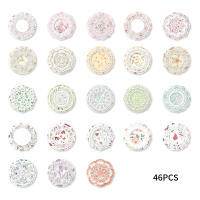 46pcs Pegatinas De Lace Graffiti Vintage Para Decorar Diario Taza Guitarra Maleta Scrapbook DIY Adhesivo De Papel Sintético - details 10