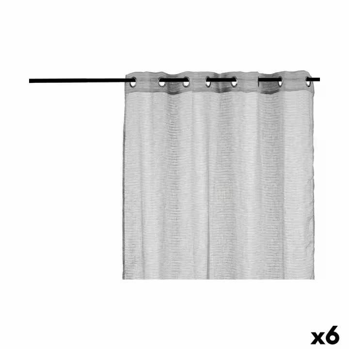 Cortina Gris claro 140 x 0,1 x 260 cm (6 Unidades) - 1