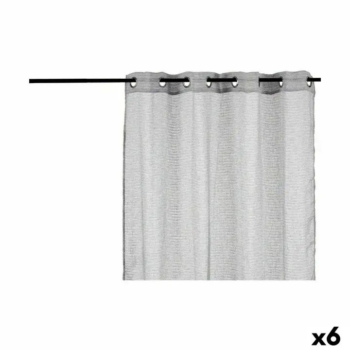 Cortina Gris claro 140 x 0,1 x 260 cm (6 Unidades) - 1