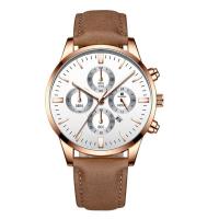 Reloj De Pulsera Para Hombres Y Mujeres Minimalista Elegante Reloj De Cuarzo De Moda Resistente Al Agua 3Bar Material De Cuerda Simulada Y Caso De Bronce - details 8
