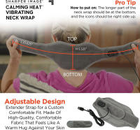 Almohada De Masaje Cervical Portátil Calentada Eléctricamente Con Terapia De Calor Espuma De Memoria Para Alivio Del Estrés Muscular - details 3