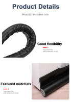 Tira De Sellado Para Puerta De Bajo 1PC Negro Aislante De Sonido Y Aislante De Energía Para Interior Y Exterior Anti-Viento Anti-Polvo Y Anti-Enfriamiento - details 10