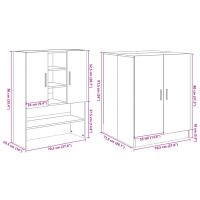vidaXL Mueble para lavadora 2 piezas madera de ingeniería roble Sonoma - details 6