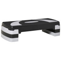 HOMCOM Step de Aeróbic Stepper para Fitness con Altura Regulable 3 Niveles de 10/15/20 cm para Deporte y Ejercicio en Casa Gimnasia Carga 150 kg 80x31x20 cm Negro - details 0