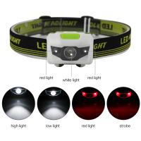 BORUiT Linterna De Corbata LED Mini Potenciada Por Batería AAA Luz Roja Impermeable Para Camping Y Senderismo - details 0