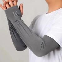Guantes Largos De Hombre Con Mano Media Protección Solar Y UV Cubierta De Brazo Para Ciclismo Pesca Escalada Deporte M Letra Ice Cool - details 3