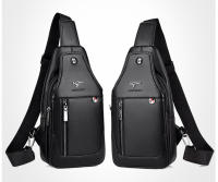 Bolso De Hombro Para Hombre De Cuero Lujo Estilo Vintage Bolsa De Pecho Negocios Casual Bolsa De Hombro Con Cierre De Cremallera - details 10