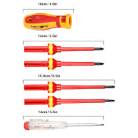 Kit De Herramientas Para Eléctricos 13pcs 1000V Con Destornilladores Aislados Magnéticos Y Bits De Fijación Positiva Phillips Pozidriv Torx - details 7