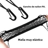 Red De Carga Para Motocicleta Doble Capa De Alta Elasticidad Red De Bungee Para Almacenamiento De Casco 10"X11" Con Gancho Red De Equipaje - details 8