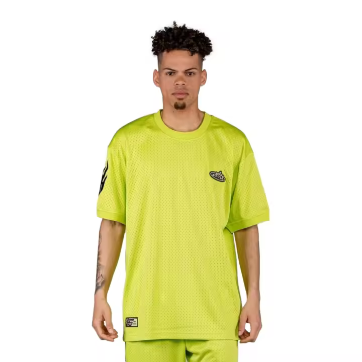 Camiseta Grimey Verde Cloven Tongues Mesh Tee Fluor Lime - 1