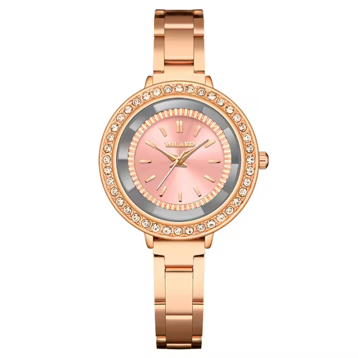 Nuevo reloj para mujer con piedras brillantes, correa de acero inoxidable, movimiento de cuarzo, un reloj de lujo para la mujer - 1