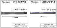 HEPPE Eje De Bicicleta De Titanio Para MTB Y Carretera Ultra Ligero Compatible Con Eje Transversal 12x142 12x148 Para Rueda Trasera Y Horquilla 12x100 12x110 - details 1