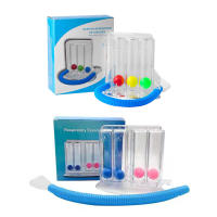 Entrenador De Respiración 3/4 Balones Para Mejorar La Función Pulmonar Spirometría Exercitador De La Respiración Medidor De La Exhalación Herramienta De Fitness Integrado - details 2