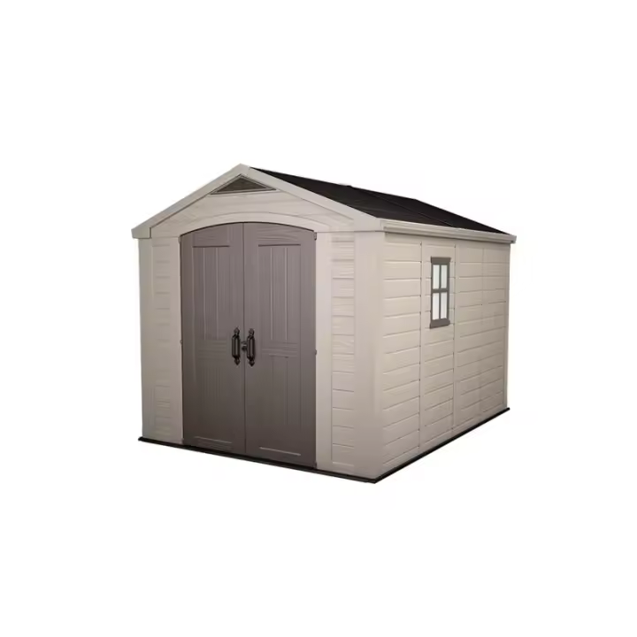 KETER 209876 Caseta de exterior Factor 8x11 -256,5x331,5x243 cm y 8,1m2 - Marrón - 1