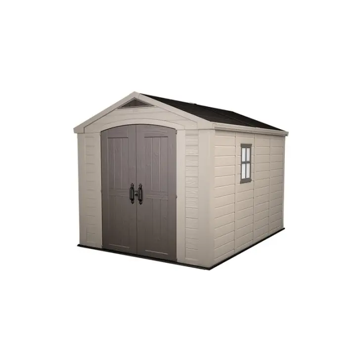 KETER 209876 Caseta de exterior Factor 8x11 -256,5x331,5x243 cm y 8,1m2 - Marrón - 1
