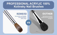 Cepillo De Uñas KEMEISI 100% Puro Kolinsky Con Mango Fuerte Forma Ovalada Herramientas Profesionales Para Diseño De Uñas Y Manicura - details 12