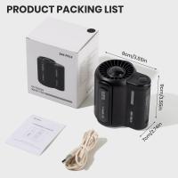 Mini ventilador portátil con clip para el cinturón, de 4500 mAh Katería, 3 velocidades, para Viajes al Aire Libre (Negro) - details 0