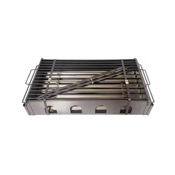 UD - Parrilla Portátil de Carbón para Asados | Barbacoa Compacta de Acero | Ideal para Camping, Picnic y Jardín - 1