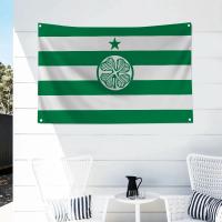 Bandera De Polyester Para Exteriores Con Cuatro Agujeros Estilo Aesthetic De Celtic Fc Decoración De Habitación Y Exterior - details 3