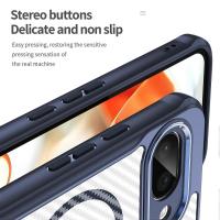 Para El Caso De Google Pixel 9A Compatible Con Fibra De Carbono Cubierta Teléfono Hibrido MagSafe-Verde - details 2