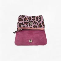 Cartera de piel de leopardo， Cuero genuino， Monedero estampado de leopardo， tarjetera Para Mujer， Piel auténtica, hecho en Italia， Super chic， REGALO PARA MUJER - details 3