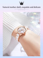 Reloj De Cuarzo Para Mujer OLEVS Movimiento Japonés Resistente Al Agua Acero Inoxidable Cerámica Lujo Reloj De Pulsera Para Damas Conjunto Popular - details 12