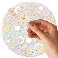 46pcs Pegatinas De Lace Graffiti Vintage Para Decorar Diario Taza Guitarra Maleta Scrapbook DIY Adhesivo De Papel Sintético - details 5