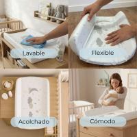 BATHBY Cambiador Bebé Acolchado Impermeable con Bordes de Seguridad, Suave y Antideslizante, Fácil de Limpiar, 85x50x10cm - details 2