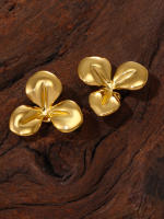 Pendientes de Maple inoxidable de la Flor del Pivot priionero para las mujeres de Oro de Plata con inclusiones de color Multi Zircon Pendientes de las mujeres Cute Girls Ear Cuff - details 10