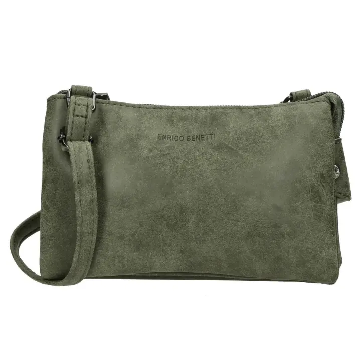 Bolso Bandolera Anna 66640, Marca Enrico Benetti, Color Verde Oliva, Tamaño 18,5x4x11,5 cm, Para Mujer - 1