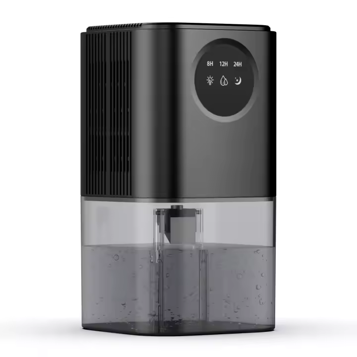 Deshumidificador doméstico, tanque de agua de 51 onzas, Deshumidificador silencioso, adecuado para baño, dormitorio, Autocaravana y encimera de cocina, con función de apagado automático y secado rápido de ropa, Luz LED de 7 colores - 1