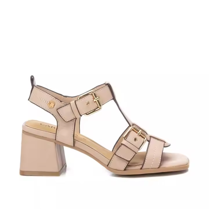 Sandalia tacon mujer beige, Carmela.554320006 - 1