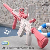 Pistola De Agua Eléctrica Automática Para La Playa Y Jardín Regalo Para Niños Y Adultos Juguete De Entretenimiento Al Aire Libre M416 - details 4