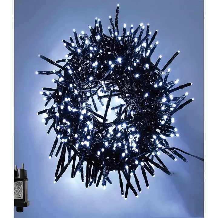 Guirnalda Luces Led de Navidad PLUS HOME 1000 LED 6m Cable Verde IP44 Impermeable - Decoración Festiva - 1
