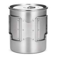 LIXADA Taza De Acero Inoxidable Portátil De 750ml Con Tapa Y Manija Plegable Para Camping Cocina Picnic Deportes Al Aire Libre - details 65