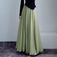 ZANZEA Falda Maxi De Cintura Alta Elástica Para Mujer Verano 2024 Estilo Casual Ruffles Pleated Jupes Suelta De Pierna - details 2