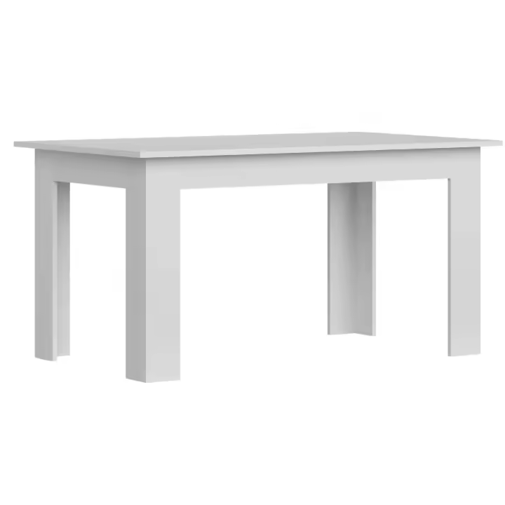 Mesa de Comedor Salón Fija Nur Estilo Contemporáneo Color Blanco Mate 138x80 cm - 1